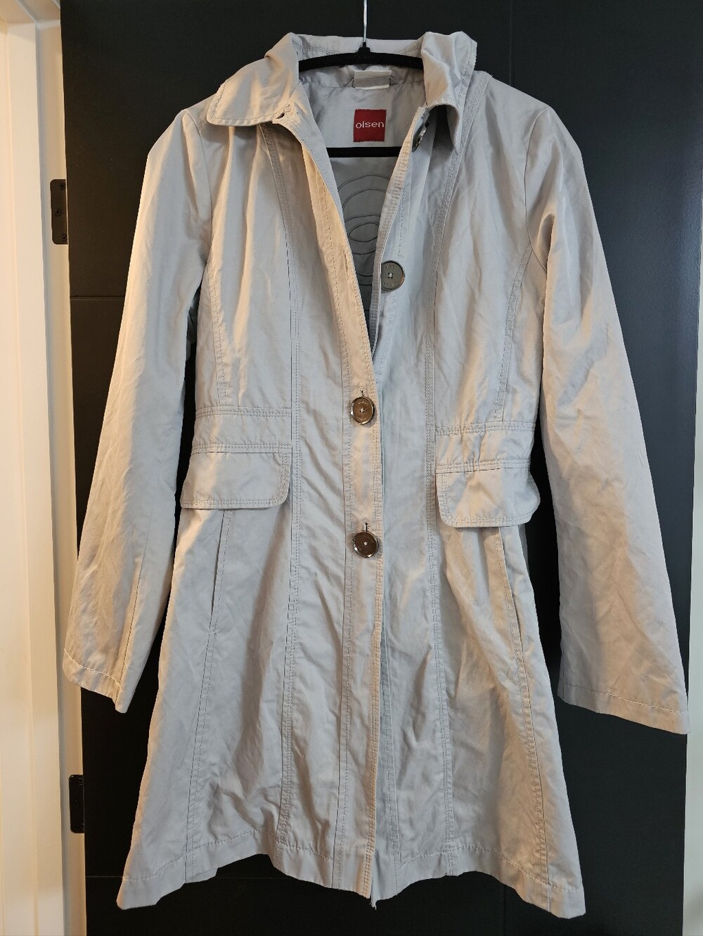 Olsen Women's Light Taupe Trench Coat